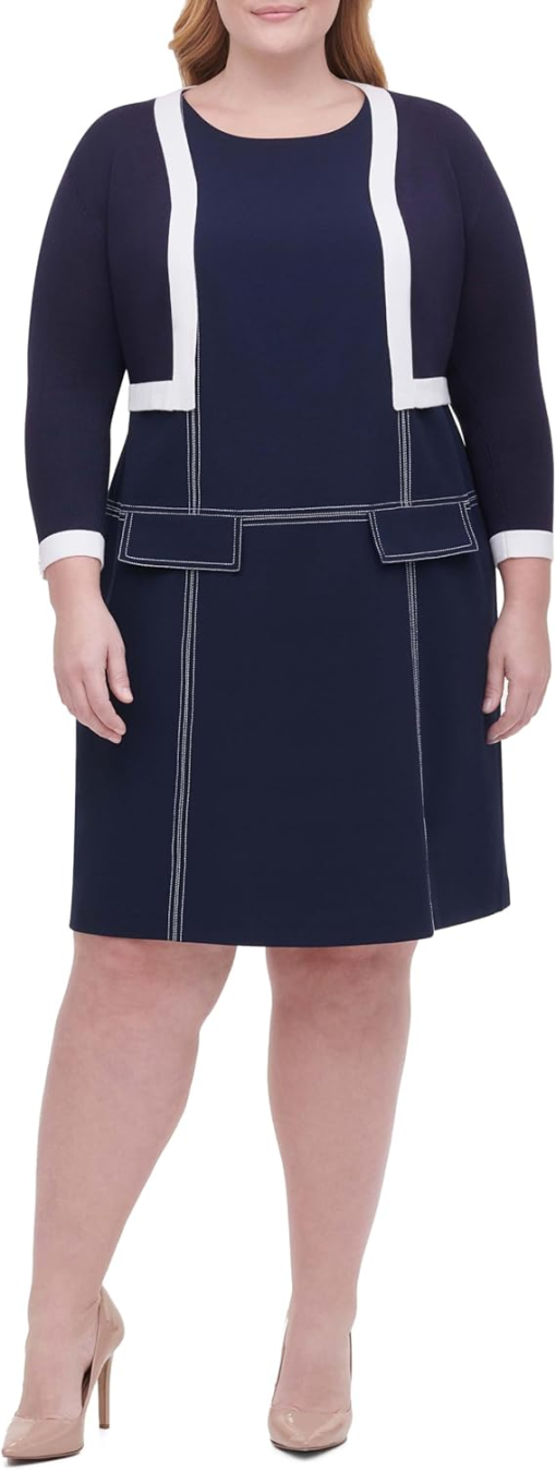 Tommy Hilfiger Plus Navy Dress 3X - Women's Dresses