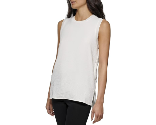 Calvin Klein Sleeveless High-Low with Rib Trim Size XL