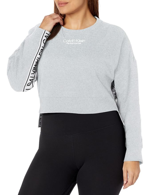 Calvin Klein Performance Gray Crop Sweatshirt - XL - Activewear