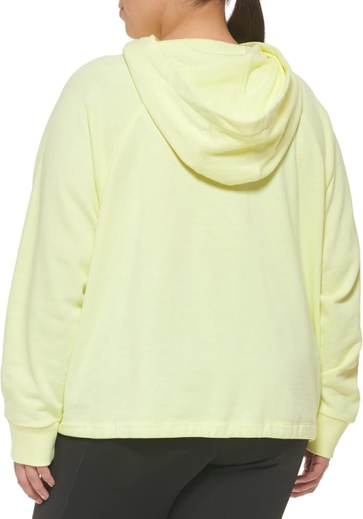 Dkny Sports Plus Size Logo Hoodie - Lemon Tart 2X - Image 2