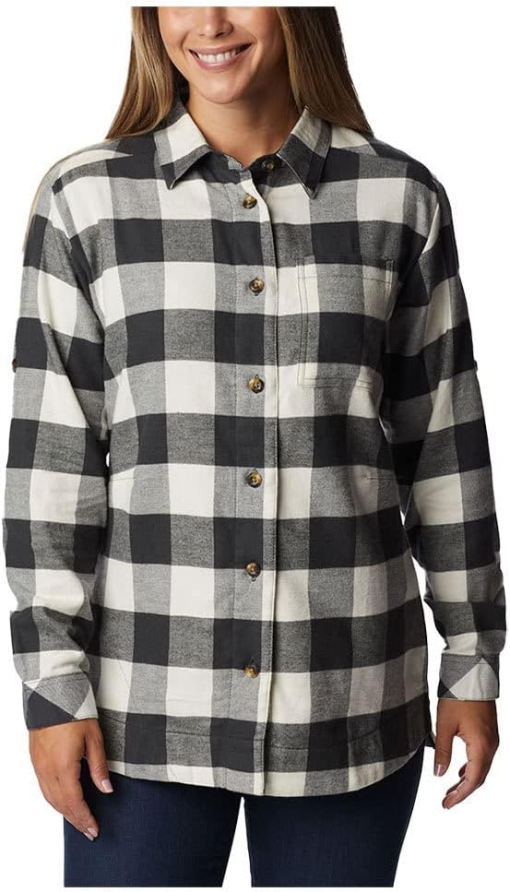 Columbia Women's Holly Hideaway Long Sleeve Flannel Button Down Shirt XXL