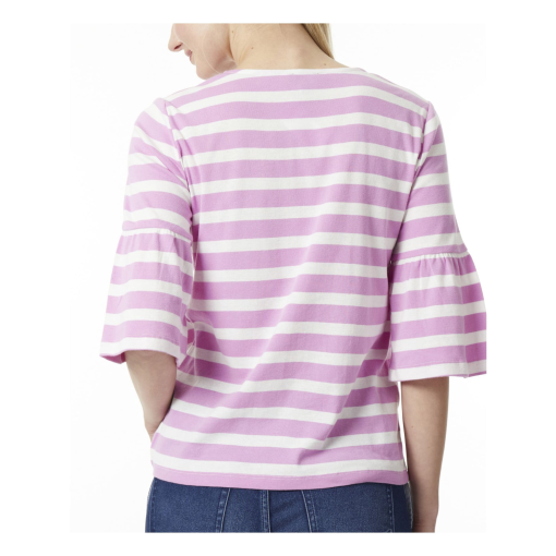 Jones New York Womens Knit Striped Blouse pink M - Image 2