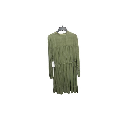 Style & Co Women's Shadow-Striped Ruffle-Hem Dress, Light Olive M - Image 2