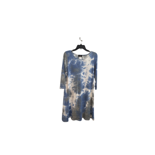 MSK Tie Dye Midi Dress - Blue, Size M - Women's Dresses