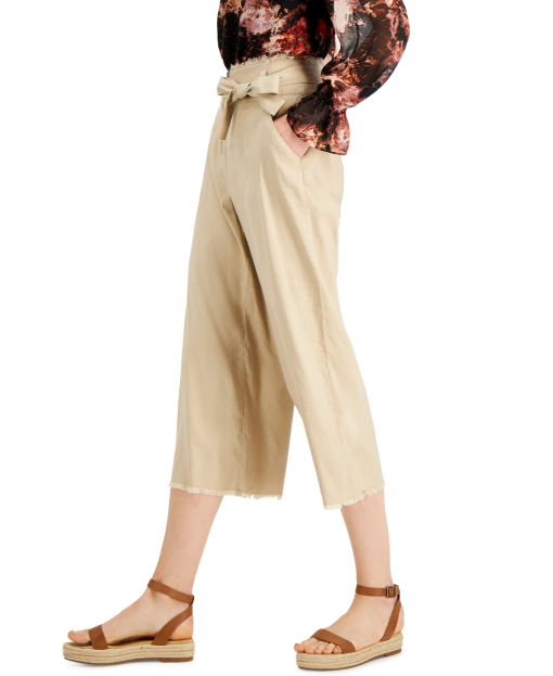 Inc International Concepts Frayed Zip-Front Culottes, Created for Macy's - Image 3