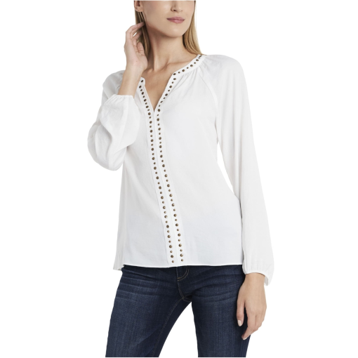 Vince Camuto Plus Studded V Neck Top size 1X