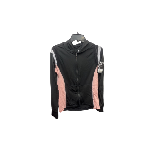 GM Fashion Black & Pink Zip-Up Hoodie Jacket - S/M - Women's Activewear