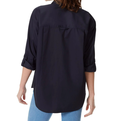 Amanda Shirt Womens Adjustable Sleeves Oversized Blouse Size L - Image 2