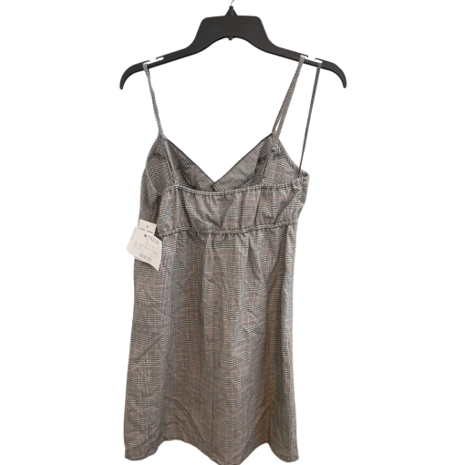 Kingston Plaid Slip Dress - Grey, Size S - Mini Dress - Image 2