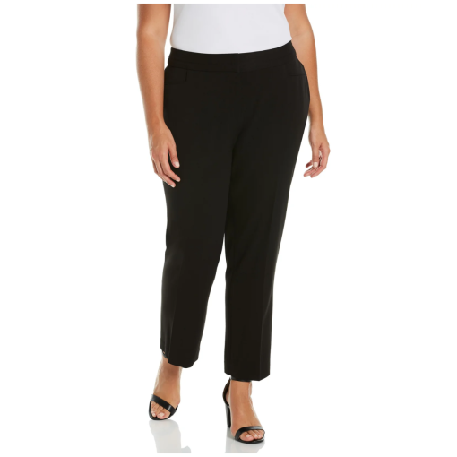 Ella Rafaella Plus Black Straight Leg Dress Pants - 20W - Women's