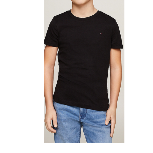 Tommy Hilfiger Kids Black Tee Shirt XL - Boys' Tops