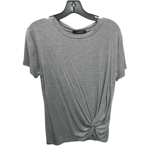 CAARA Gray Knot Front T-Shirt - Women's S - Casual Top