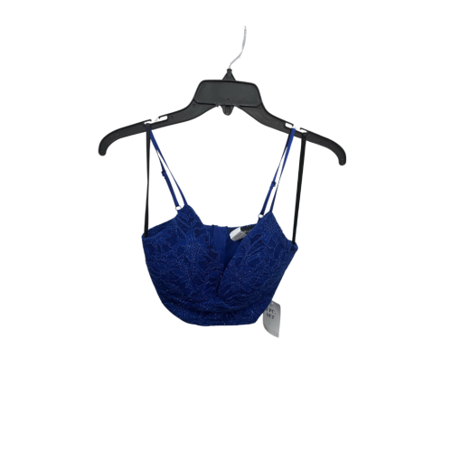 B.Darlin Blue Lace Crop Top - Size 3/4 - Party Top