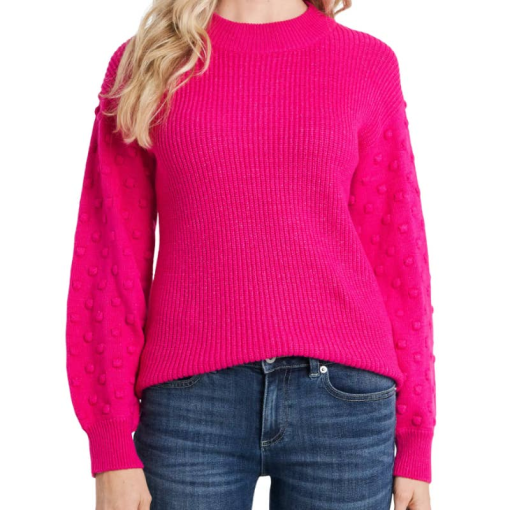 CeCe Womens Ribbed Polka Dot Pullover Sweater XL