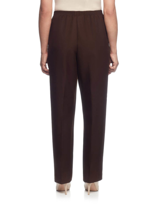 Alfred Dunner Plus Size Classic Pull-on Straight-Leg Average Length Pants - Brown -20W - Image 2