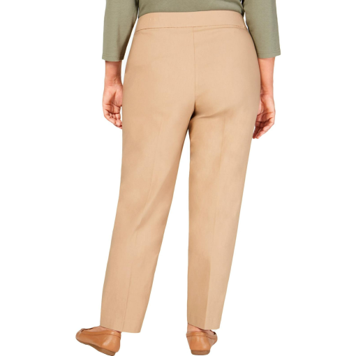 Alfred Dunner Plus Size Classic Allure Tummy Control Pull-on Short Length Pants - Tan-24W - Image 2