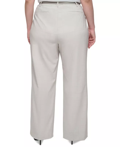 Calvin Klein Plus Womens Window Pane Straight Leg Trouser Pants size 18w - Image 2