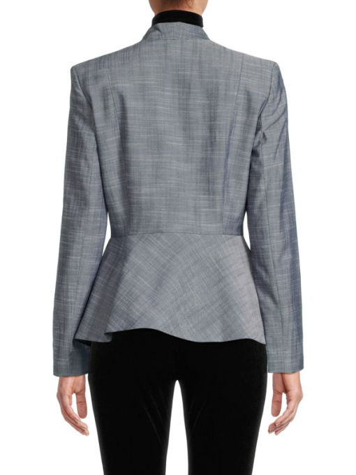 Tommy Hilfiger Gray Peplum Blazer Size 0 - Women's Jackets - Image 2