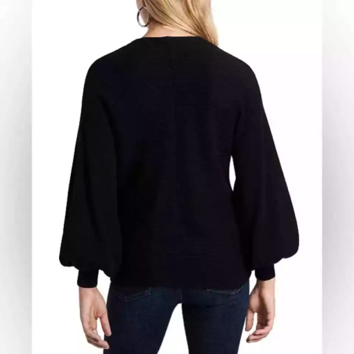 1.State Black Balloon Sleeve Sweater - Size M - Women's Top - Image 2