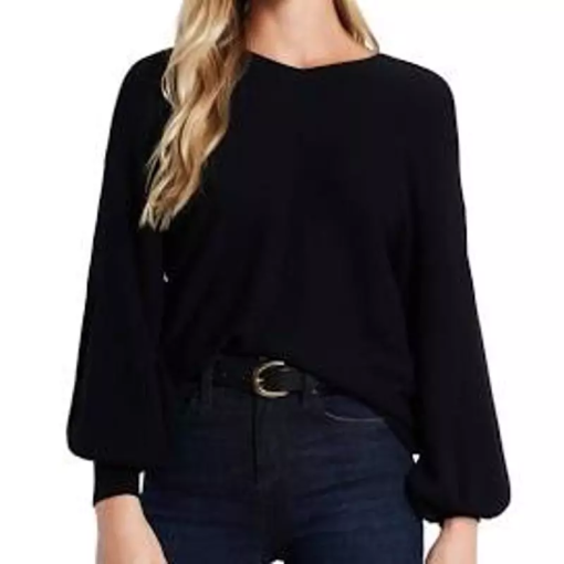 1.State Black Balloon Sleeve Sweater - Size M - Women's Top