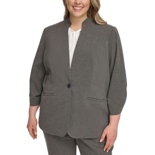 Calvin Klein Plus Gray Blazer 18W - Women's Work Jacket