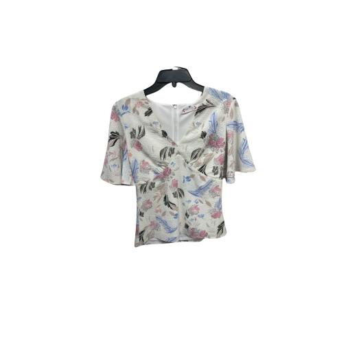 Nannette Floral Blouse White Size 4 Women's Tops