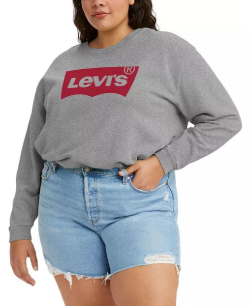 Levi's Grey Graphic Sweatshirt Plus Size 3XL | Women's Pullover