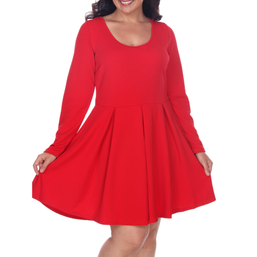 White Mark Women's Plus Size Jenara Dress - Red 2XL - Image 2