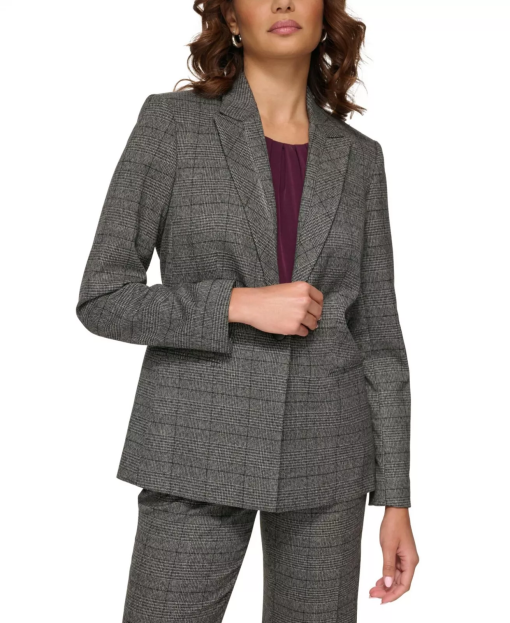 Calvin Klein Petites Womens Suit Separate Office One-Button Blazer size 4P