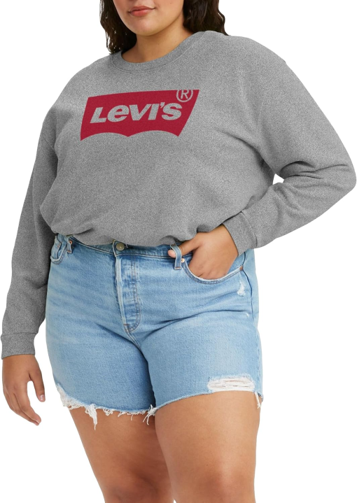 Levi���s Plus Size Levi's Graphic Crewneck Sweatshirt, Women's, Size: 3XL, Grey