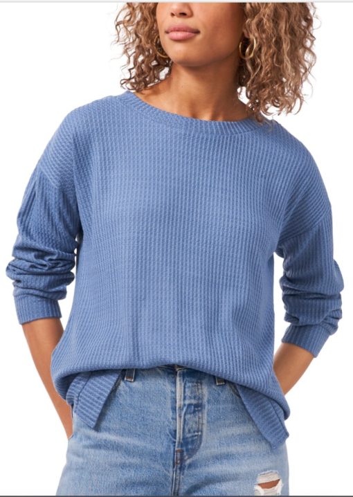 Women's 1.state Back Twist Knit Top, Size Large - Blue L