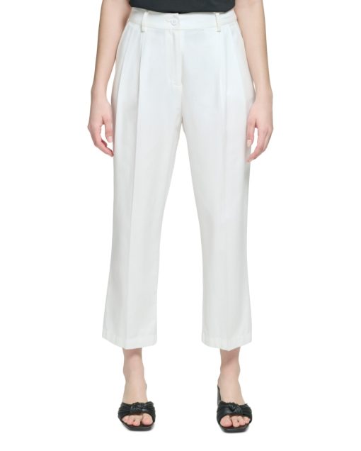 Calvin Klein omens High Rise Pleated Straight Leg Pants size 10