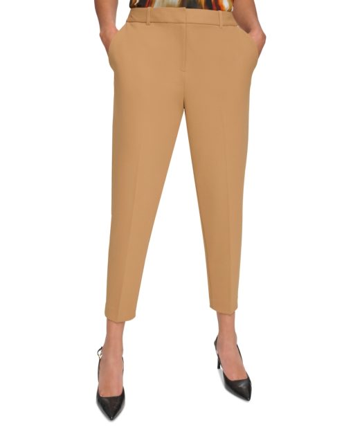 Calvin Klein Women's Scuba Crepe Slim-Fit Ankle Pants - Luggage size 6