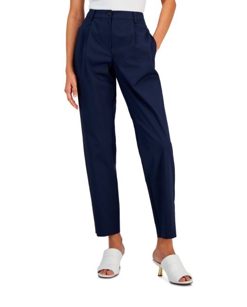 Alfani Petite Pleated Tapered-Leg Pants, Created for Macy's size 2P