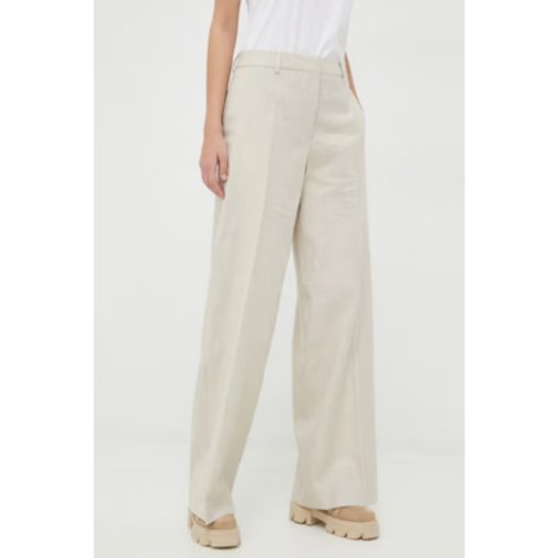 Calvin Klein Beige Wide Leg Pants Size 2 - Women's Trousers