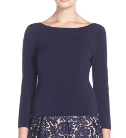 Eliza J Women's Eliza J Knit V-Back Top blue S