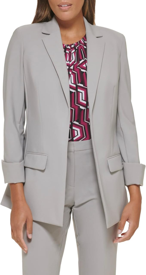 Calvin Klein Plus Gray Blazer 20W - Women's Workwear Jacket