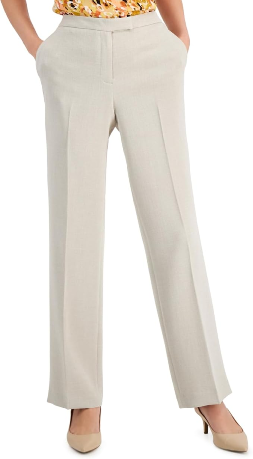 Kasper Beige Straight Leg Pants Size 14 - Women's Office Trousers