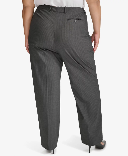 Calvin Klein Plus Charcoal Pinstripe Dress Pants 20W - Women's Trousers - Image 2