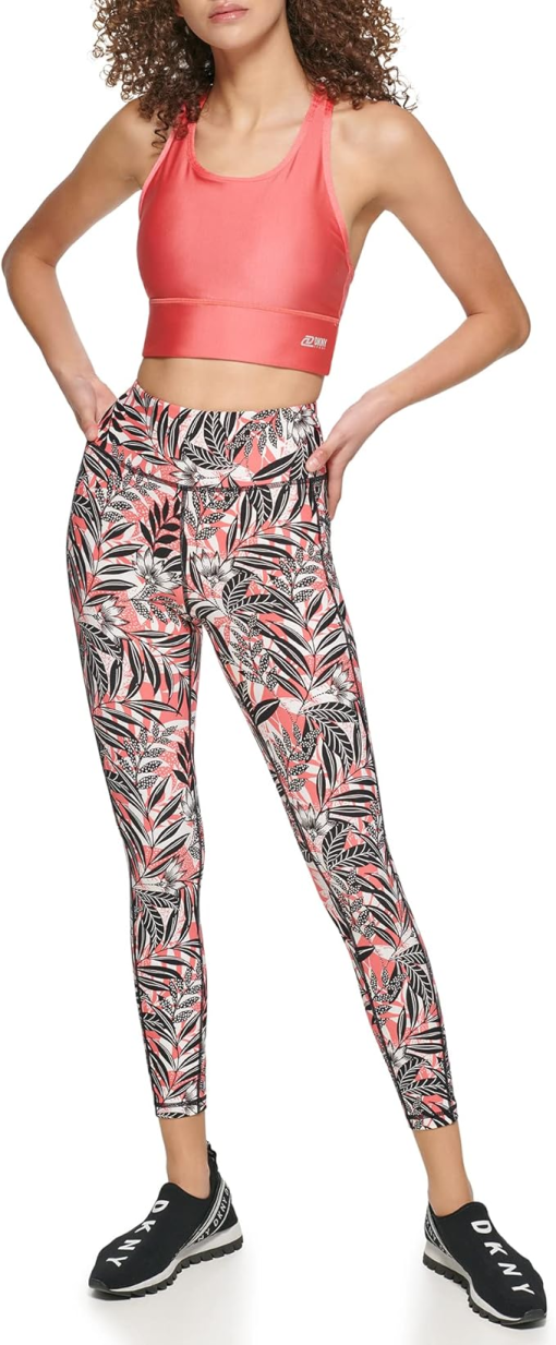 DKNY Sport Calypso Floral Leggings - Women's Activewear - Size M