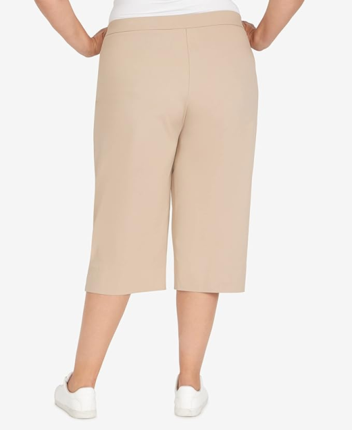 Alfred Dunner Plus Khaki Capris 22W - Women's Plus Size Pants - Image 2