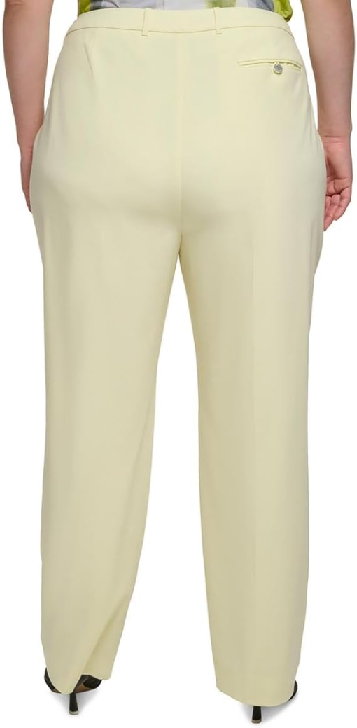 NY Collection Plus Size Yellow Straight Leg Pants - Work Pants - Image 2