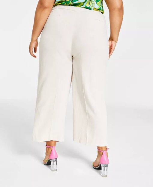 Bar III Plus Beige Wide Leg Pants 20W - Women's Trousers - Image 2