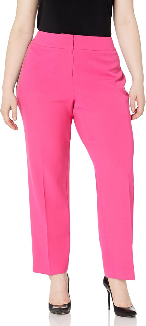 KASPER Plus Size Hot Pink Dress Pants - Women's 16W - Work Pants