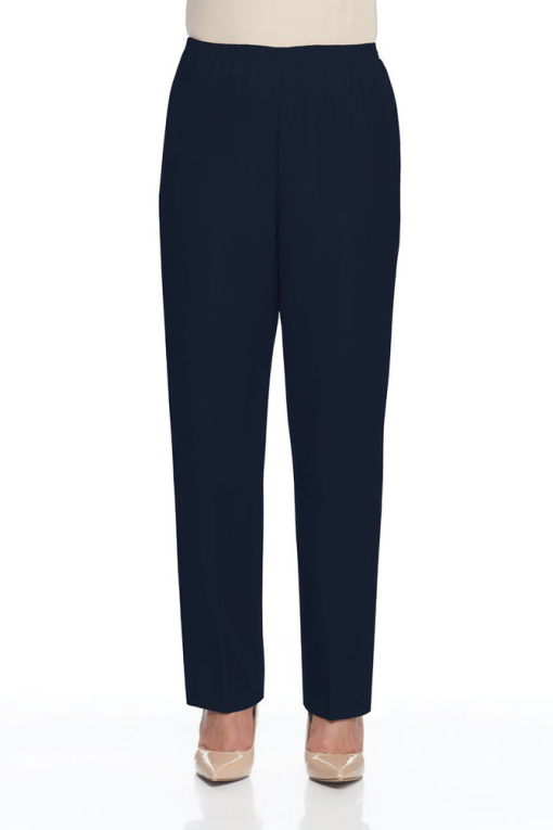 Alfred Dunner Navy Pull-On Pants Petite Women's Dress Pants