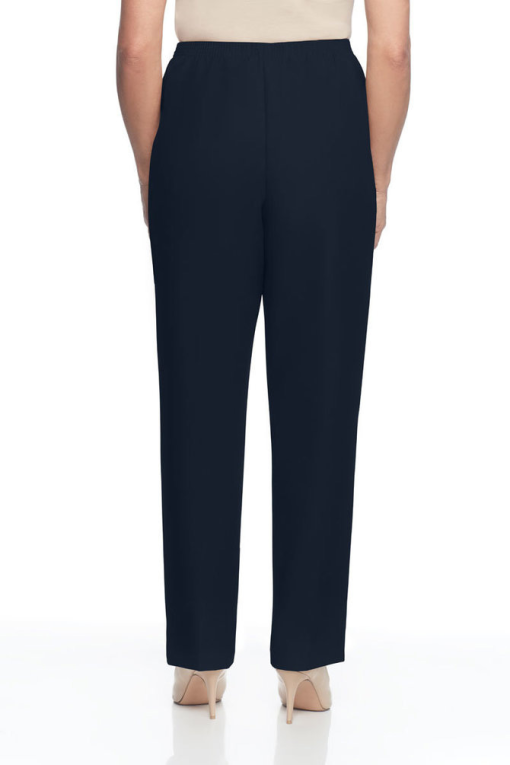 Alfred Dunner Navy Pull-On Pants Petite Women's Dress Pants - Image 2