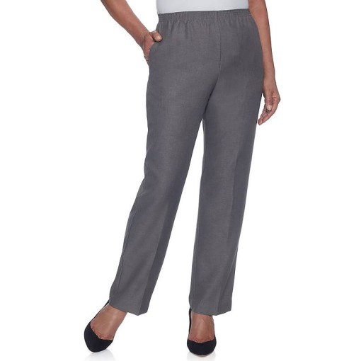 Alfred Dunner Plus Gray Pull-On Pants 18W - Women's Dress Pants