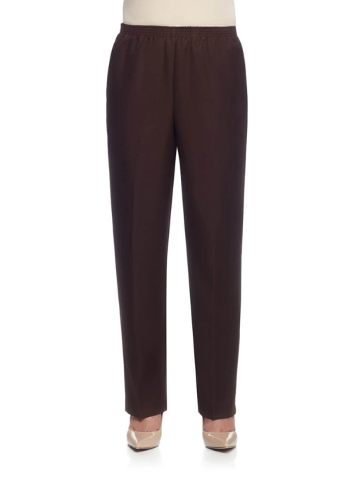 Alfred Dunner Brown Plus Size Pull-On Pants - Women's Trousers