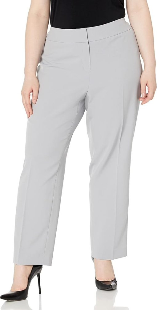 Kasper Plus Gray Straight Leg Dress Pants 22W - Women's Trousers