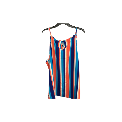 City Chic Striped Tank Top - Blue/Orange - Size M - Women's Tops - Image 2